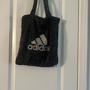 Adidas Black and Gray Patterned Cloth Tote
